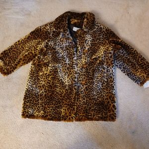 Pamela Mccoy 2x Lepoard faux fur coat never worn